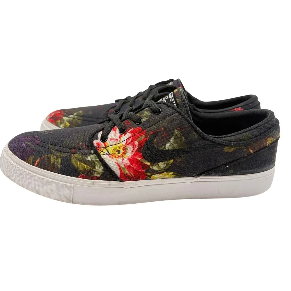 Nike SB Stefan Janoski Floral Canvas Skate Shoes Mens 10.5 Black Multi Skate
